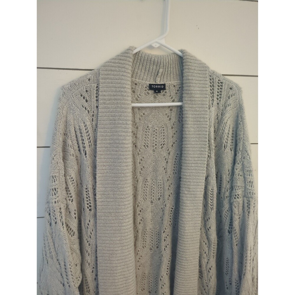 TORRID Women's Gray Knit Open Front Cardigan Sweater fall 5X